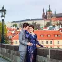 Sylvia & Ricko - Gorgeous couple from Indonesia - Groom and Bride With Amazing Prague View