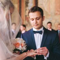 Christina & Leonid - Wedding in Vrtba Garden - Exchange Wedding Rings in Prague Wedding
