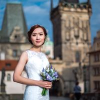 Connie & Fodo - Pre-Wedding photo shooting in Prague - Bride Portrait in Prague