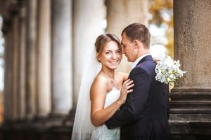 Irina & Eugene - beautiful wedding in Prague Wedding couple in Royal Garden in Prague