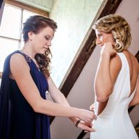 Ksenia & Mark - wedding ceremony in Old town Hall - Bride Puts on Dress