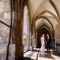 Ksenia & Mark - wedding ceremony in Old town Hall - Wedding Couple in Prague Old Town Hall