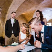 Ksenia & Mark - wedding ceremony in Old town Hall - Groom and Bride on Wedding in Prague