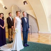 Ksenia & Mark - wedding ceremony in Old town Hall - Smiling Wedding Couple in Prague