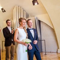 Ksenia & Mark - wedding ceremony in Old town Hall - Smiling Wedding Couple in Prague