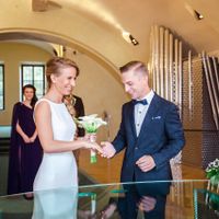 Ksenia & Mark - wedding ceremony in Old town Hall - Groom and Bride Exchange the Ring in Prague