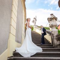 Ksenia & Mark - wedding ceremony in Old town Hall - Wedding Couple in Vrtba Garden