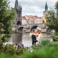 Ksenia & Mark - wedding ceremony in Old town Hall - Wedding Couple With Charles Bridge