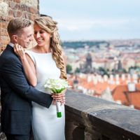 Ksenia & Mark - wedding ceremony in Old town Hall - Wedding Portrait in Prague
