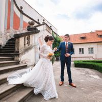 Natalie & Alex - wedding shooting in Ledeburg garden - Groom and Bride on Wedding Registration in Prague