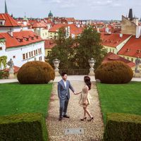 Sylvia & Ricko - Gorgeous couple from Indonesia - Groom and Bride With Prague View